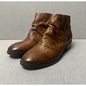 Salvia Ankle Boots Leather Nevis Cognac Cottagecore Comfort Zip Womens 39/8.5 US